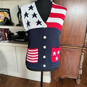 Appleseed’s Vest American Flag Sweater‎